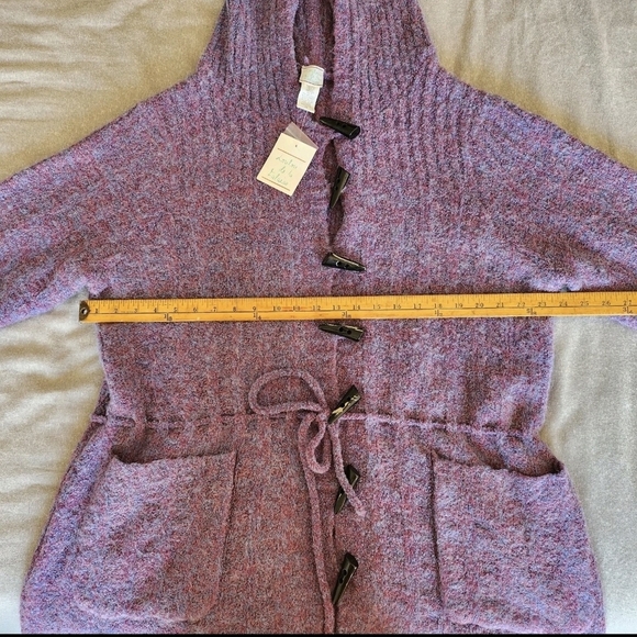 NWT Loulou de la Falaise RARE Heavyweight Purple Knit Plus Size Cardigan 1X READ - Picture 6 of 11